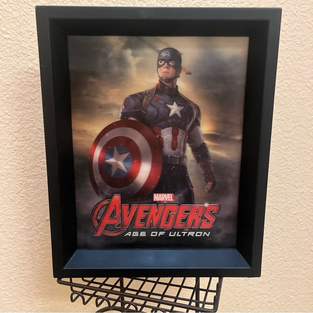 Marvel Captain America Avengers Framed Art - Red and Blue
